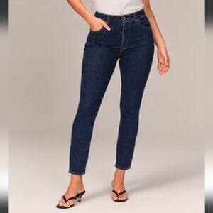 Abercrombie Fitch Curve Love High Rise Super Skinny Ankle Jeans Sz 34/18